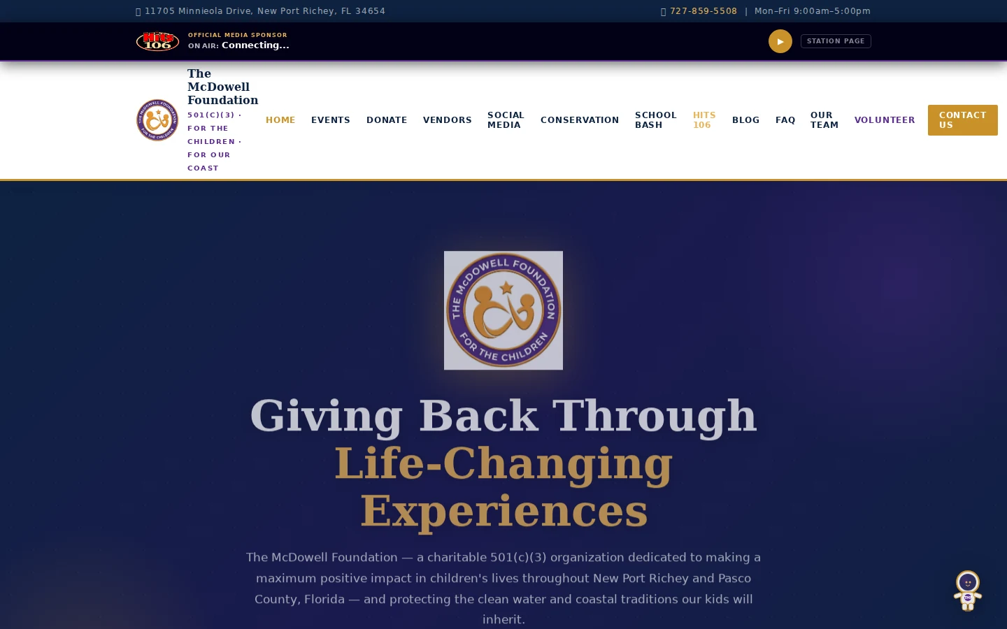 The McDowell Foundation — Homepage preview